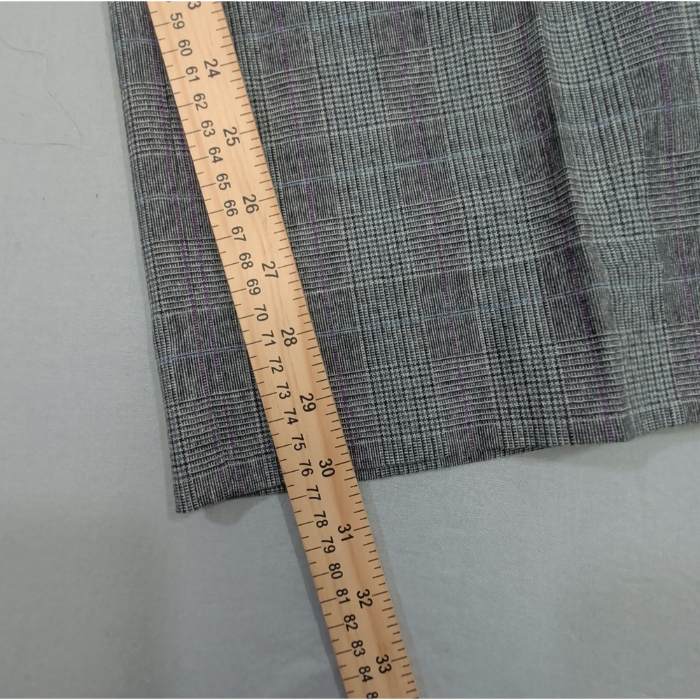Maison Common Womens Plaid Wool Pants Size 42 US 10 12 Straight Leg Trousers - Picture 8 of 14